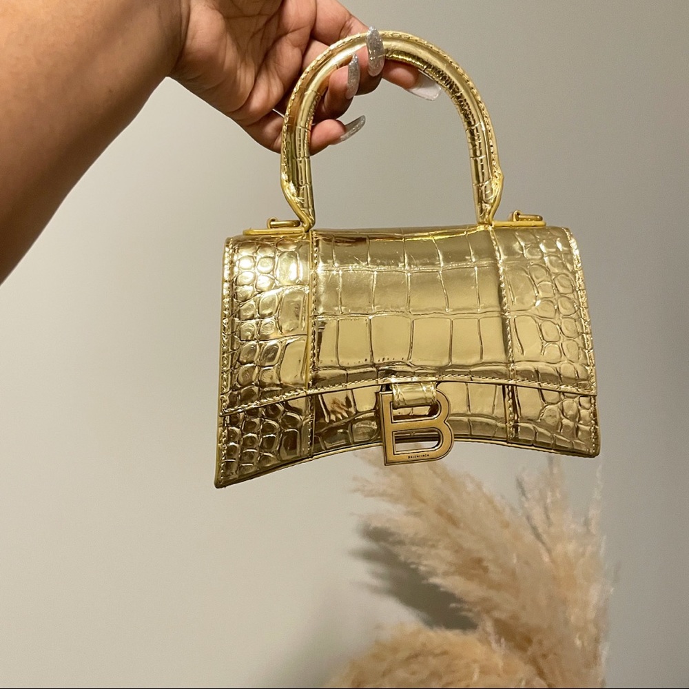 Balenciaga Hourglass Bag Gold
